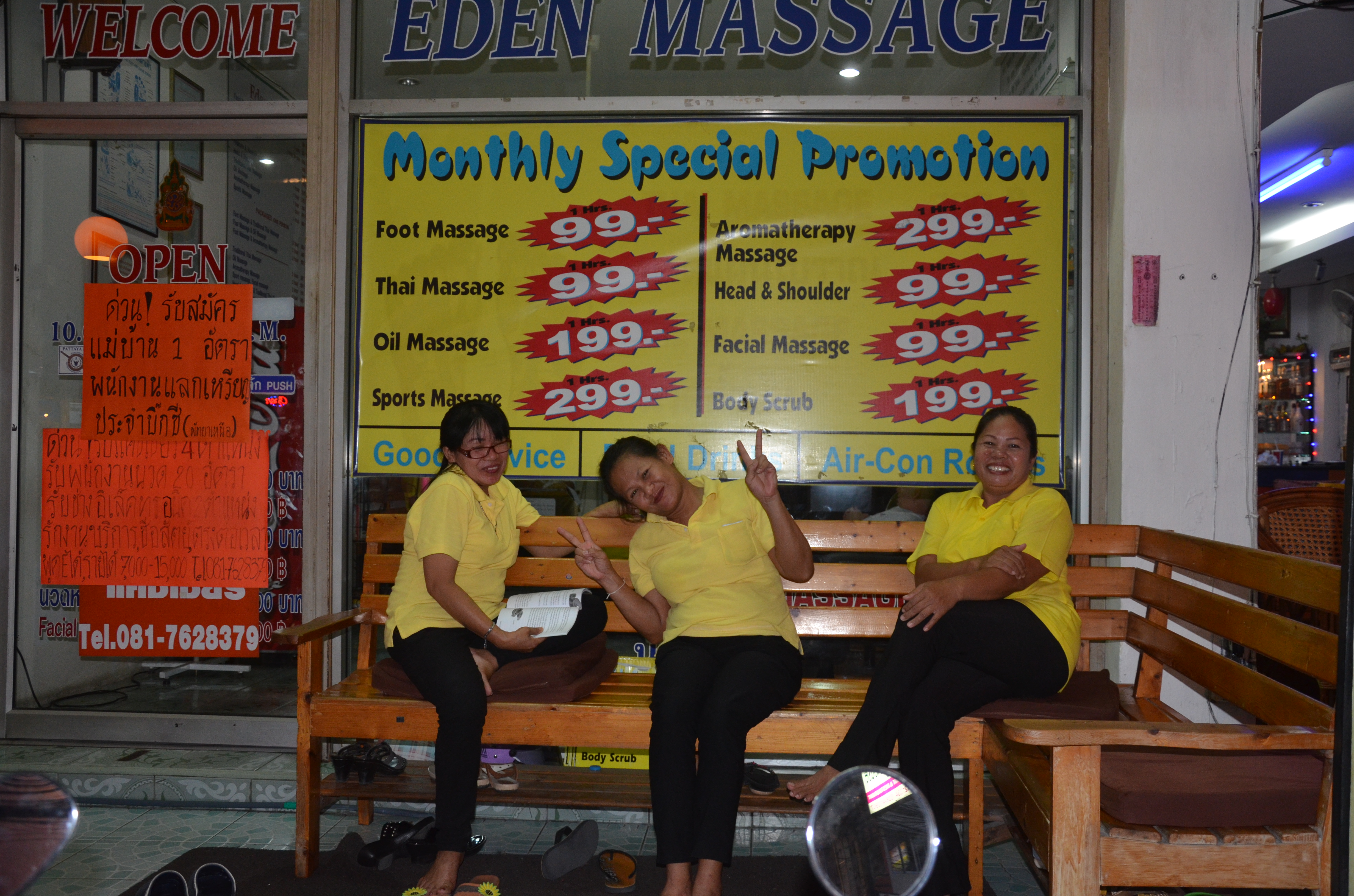 And tons of massage places too offering everything from regular massage to happy...